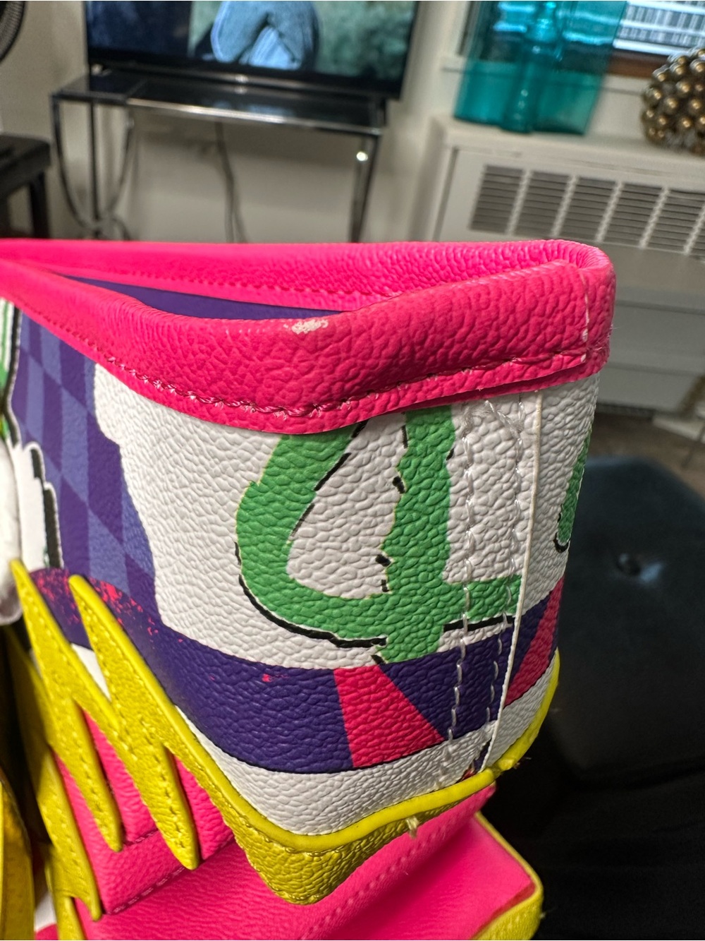 Sprayground Limited Edition Shark Mouth Tote Bag Neon Pink Green Purple NWT - Picture 10 of 12